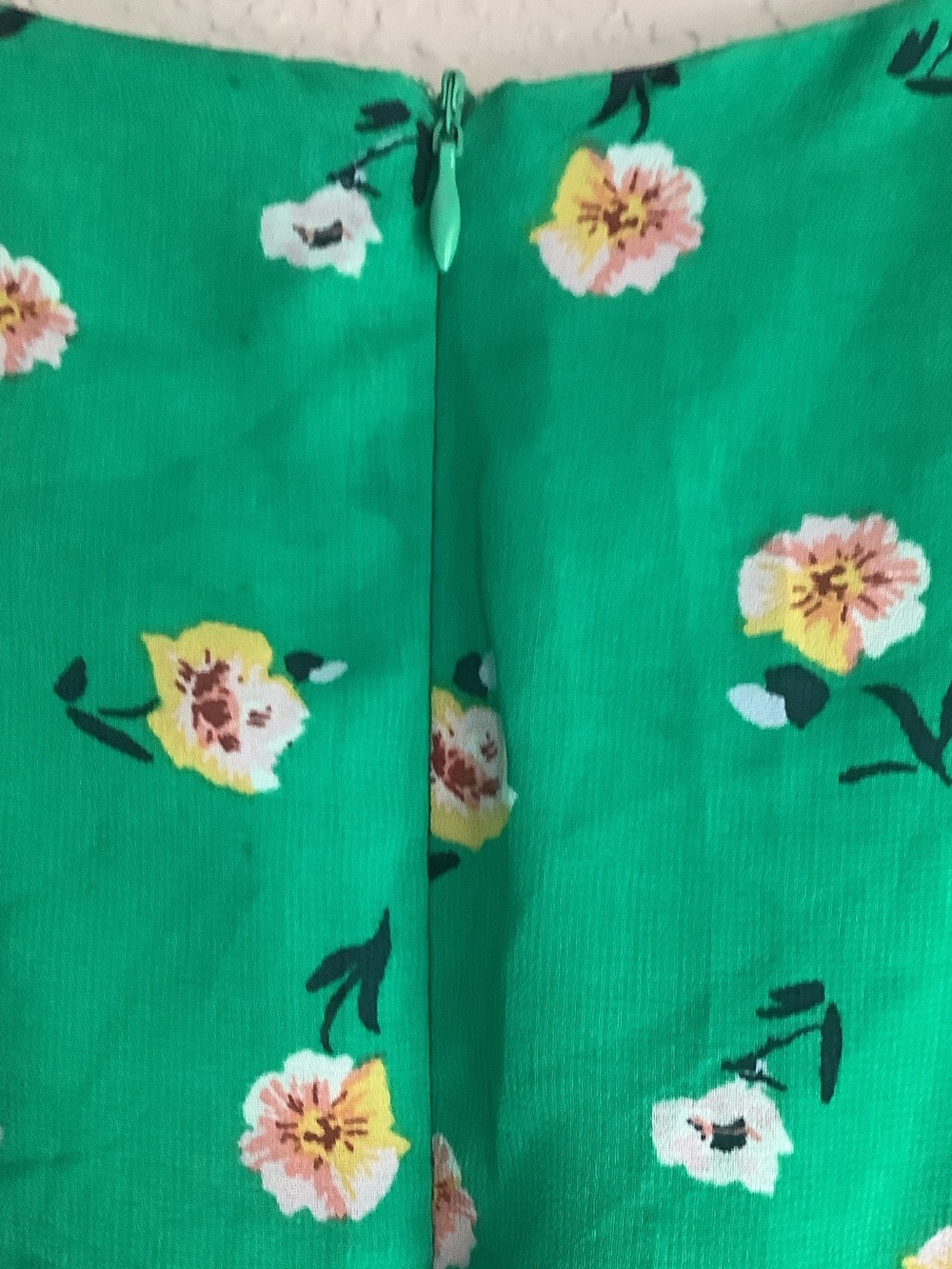 Lulu's Emerald Green Floral V-Neck Ruffle Shift Dress - Picture 6 of 9